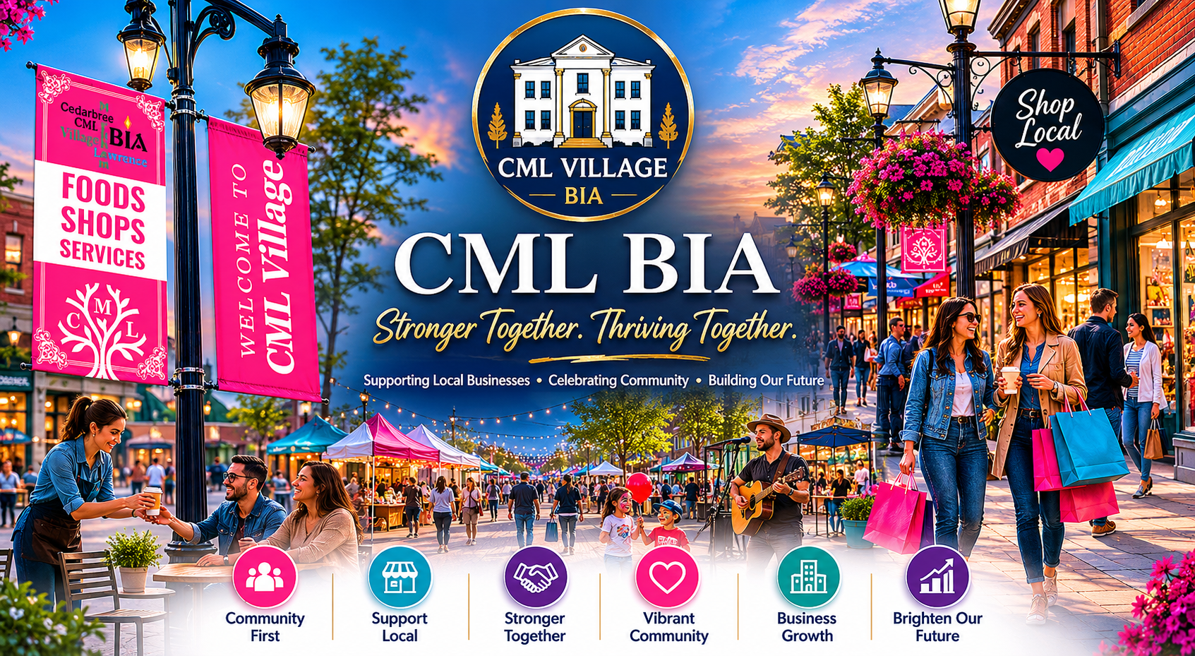 CML Village BIA speaker on stage