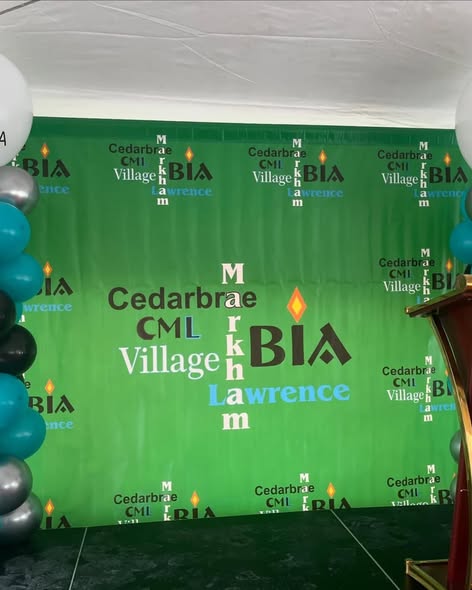 CML Village BIA event backdrop