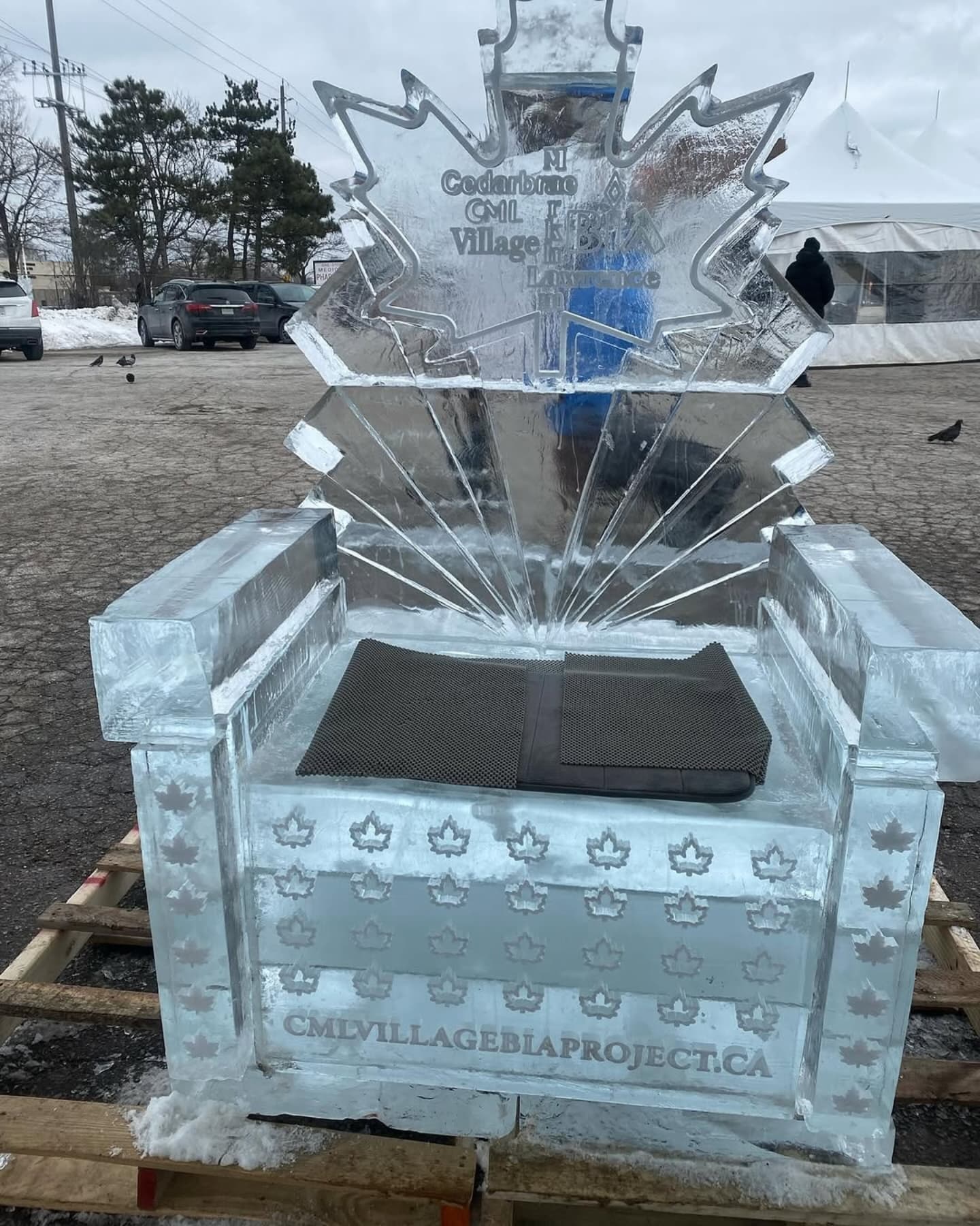 CML Village BIA ice chair display