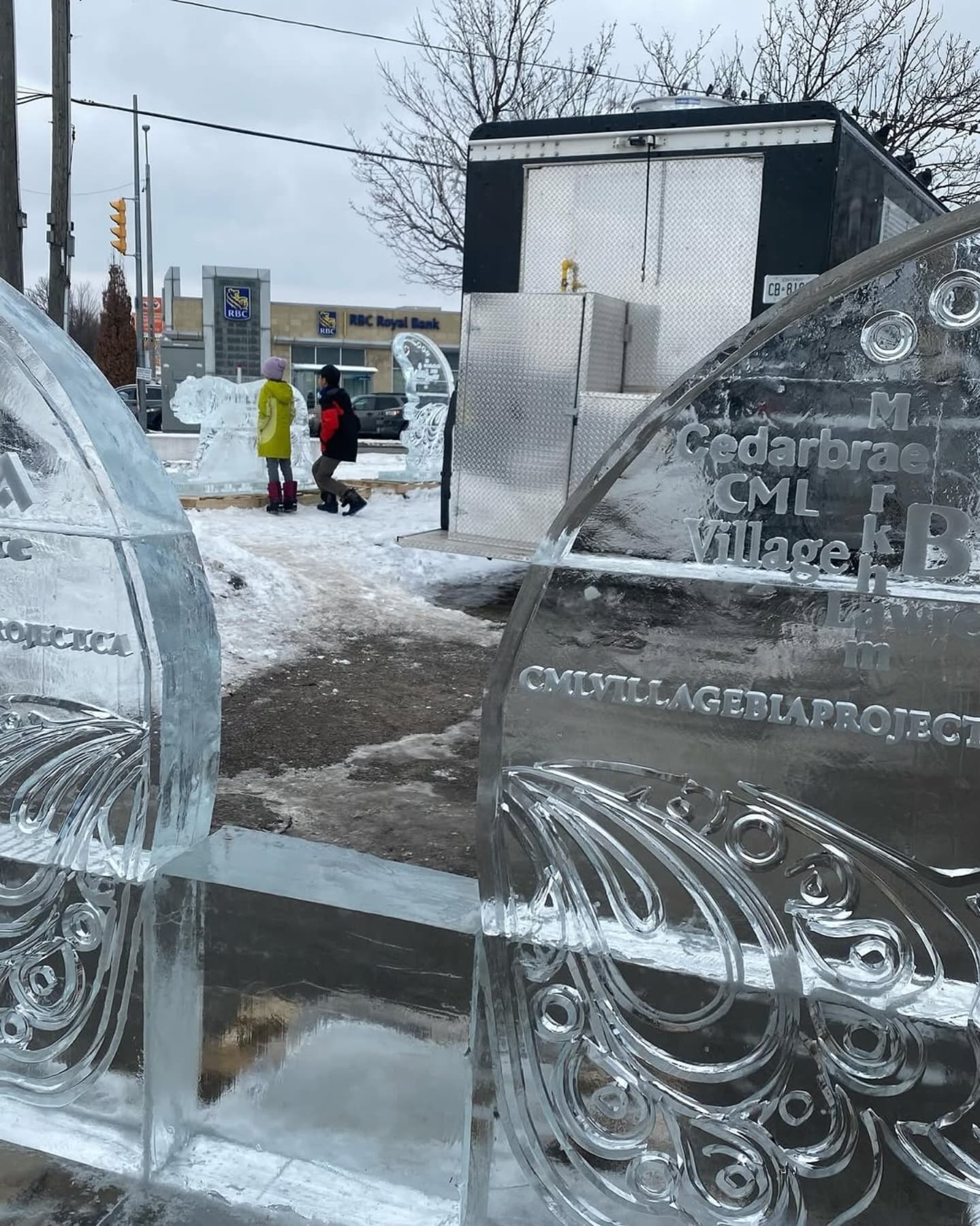 CML Village BIA ice artwork